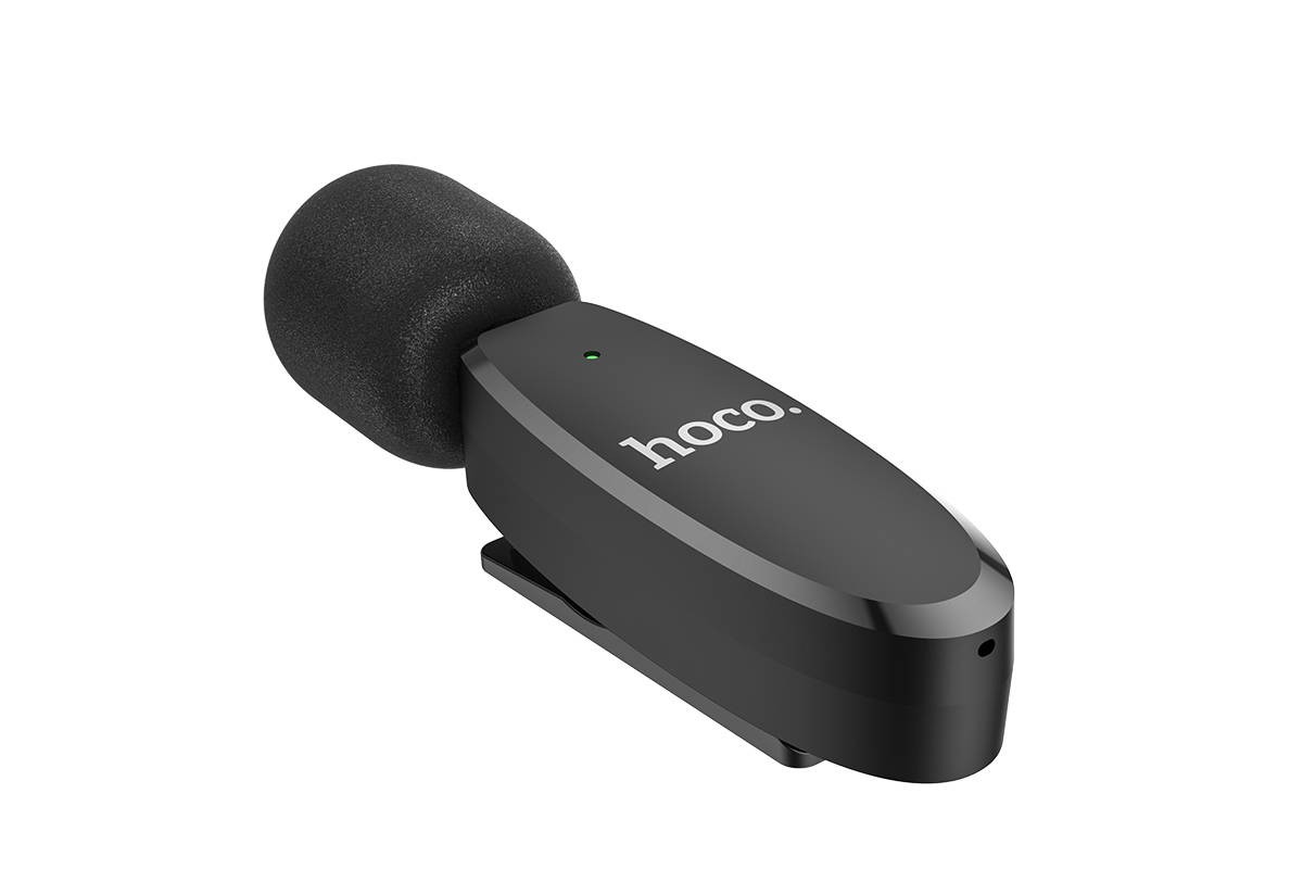 Микрофон беспроводной HOCO L15 Crystal lavalier  wireless microphone digital Lightning черный