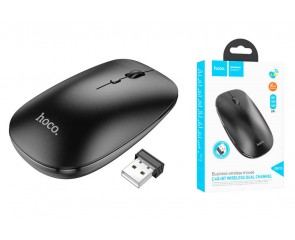 Мышь беспроводная HOCO GM15 (USB, 2.4ГГц+ВТ, 10м)  (черный)