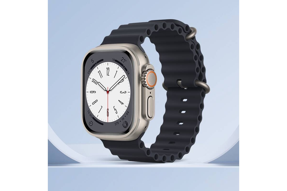 Ремешок для Apple Watch HOCO WA12 Силиконовый ремешок Original series marine с двойной пряжкой (42-49 мм, светло-серый) Ремешок для Apple Watch HOCO WA12 Силиконовый ремешок Original series marine с двойной пряжкой (42-49 мм, светло-серый)