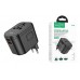 Сетевой адаптер-переходник Hoco AC15 Walker three-port PD20W(1C2A) универсальный зарядный конвертер (EU) Black (черный)