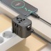 Сетевой адаптер-переходник Hoco AC15 Walker three-port PD20W(1C2A) универсальный зарядный конвертер (EU) Black (черный)