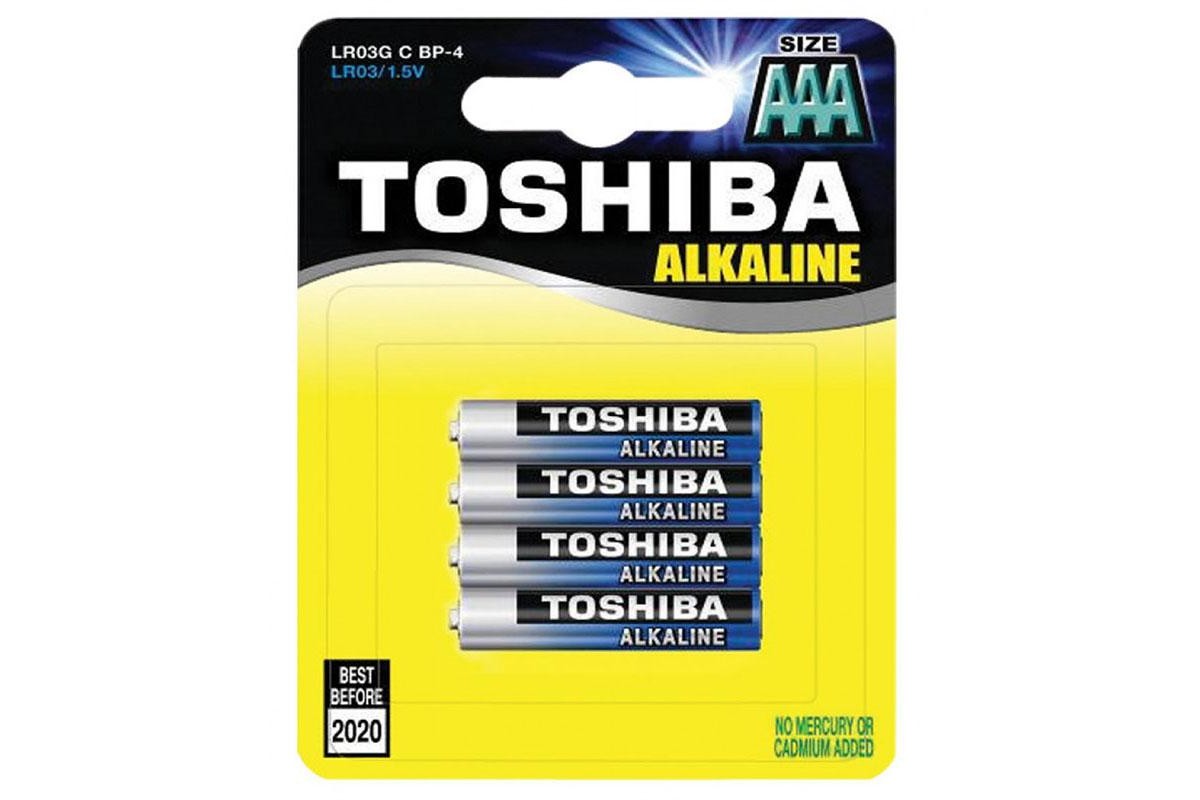 Батарейка алкалиновая Toshiba LR03 AAA/4BL (цена за блистер 4 шт)