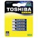 Батарейка алкалиновая Toshiba LR03 AAA/4BL (цена за блистер 4 шт)