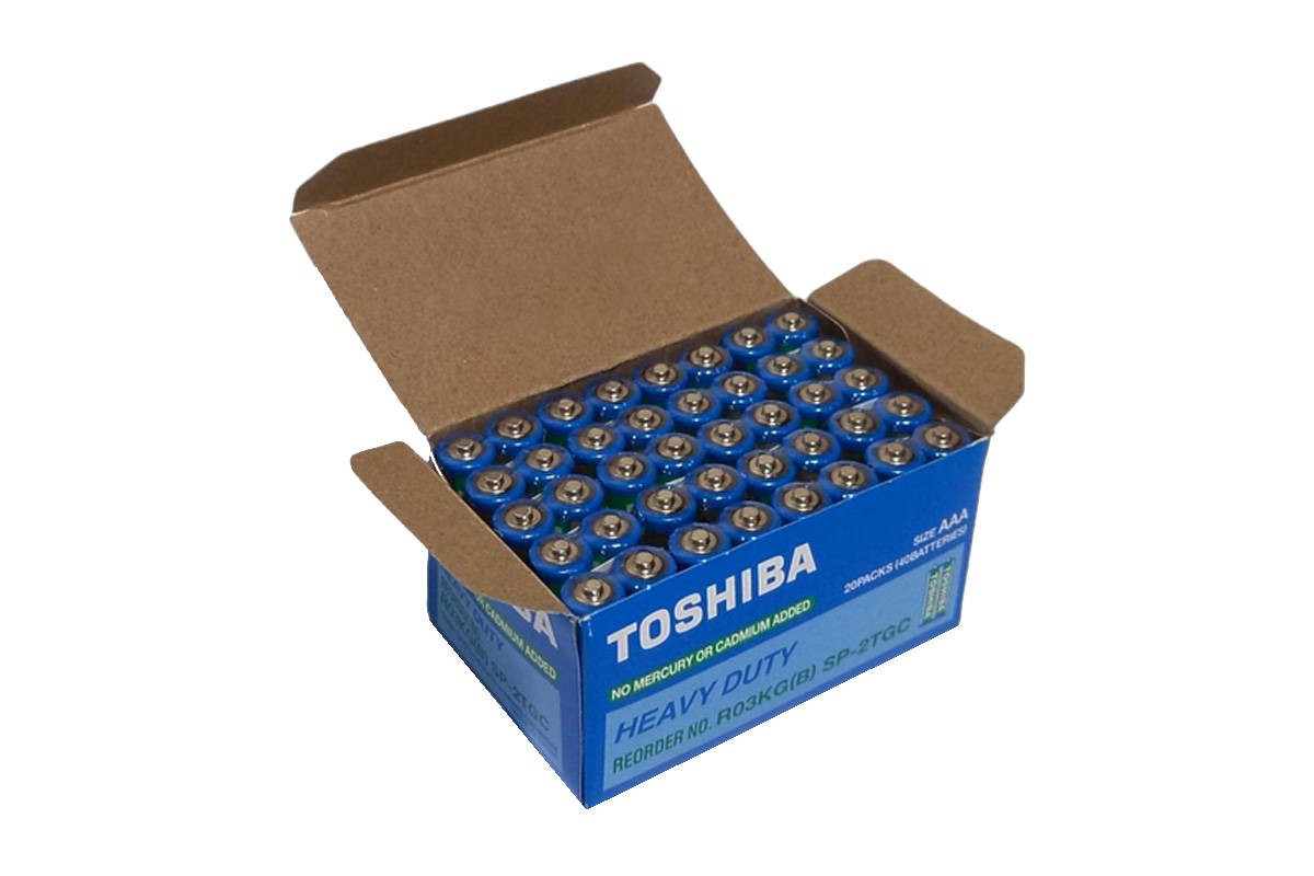 Батарейка солевая Toshiba R03 AAA/2SHl (цена за спайку 2 шт)