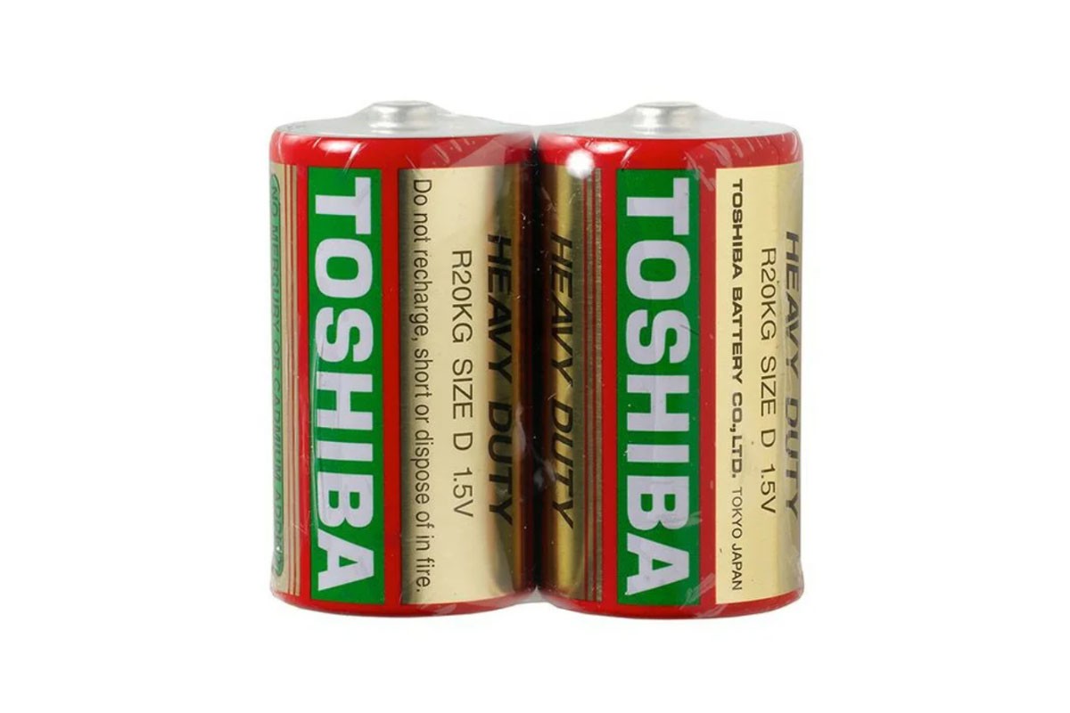 Батарейка солевая Toshiba R20/2SHl (цена за спайку 2 шт)