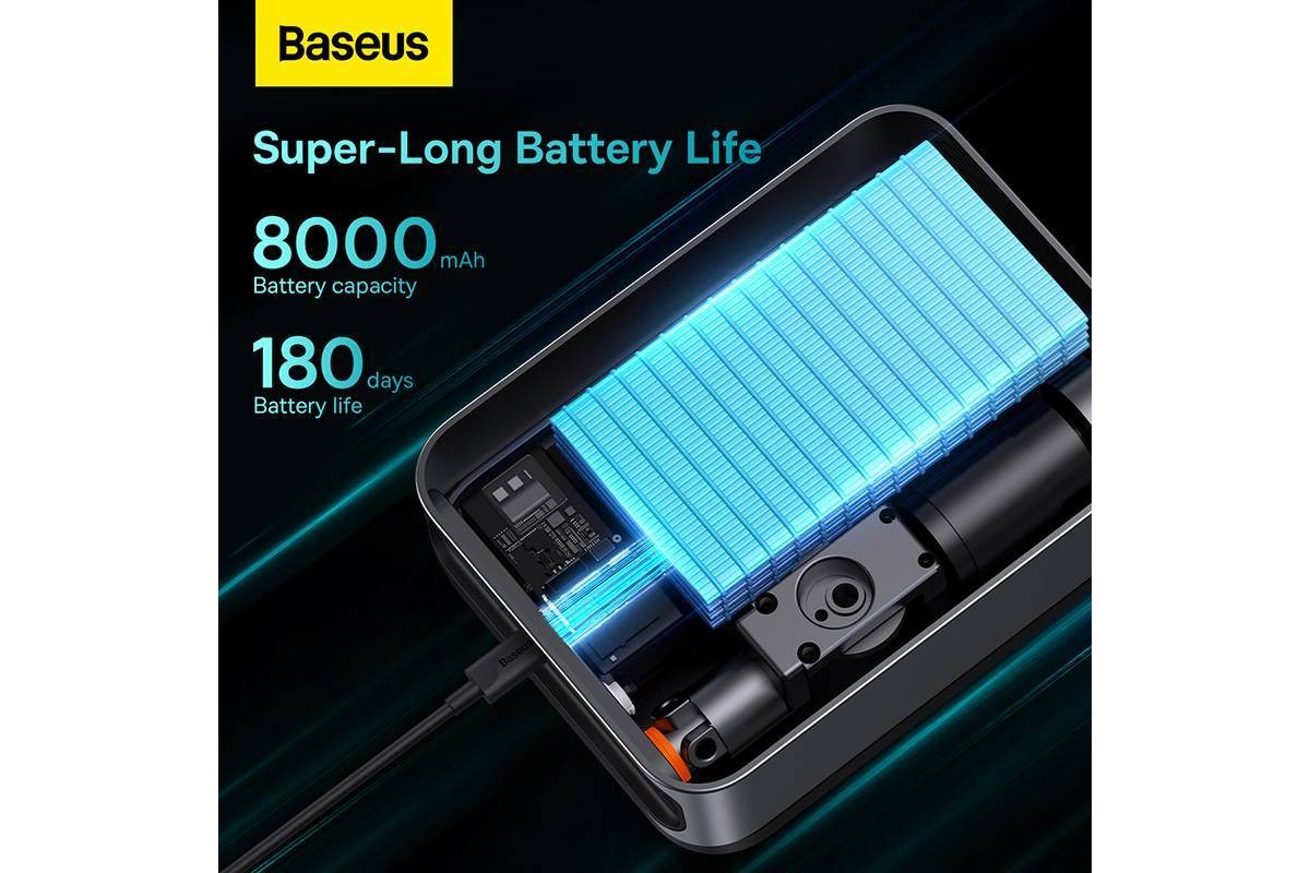 Стартер BASEUS Super Energy 2in1 Car Jump (1000A), 2.4A, 8000 мАч, черный Стартер BASEUS Super Energy 2in1 Car Jump (1000A), 2.4A, 8000 мАч, черный