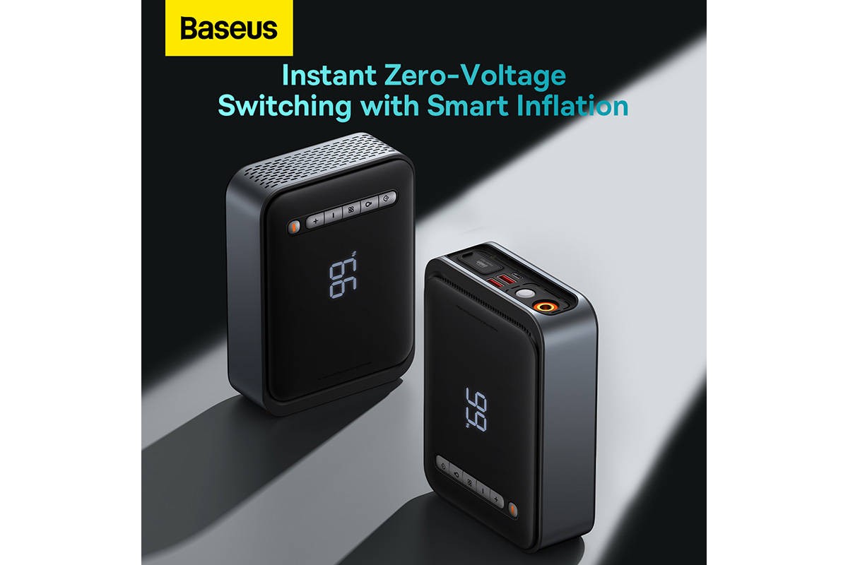 Стартер BASEUS Super Energy 2in1 Car Jump (1000A), 2.4A, 8000 мАч, черный Стартер BASEUS Super Energy 2in1 Car Jump (1000A), 2.4A, 8000 мАч, черный