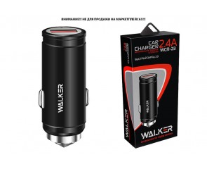 Автомобильное зарядное устройство АЗУ WALKER WCR-23, 3А, 18Вт, быстрая зарядка QC 3.0, черное
