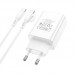 Сетевое зарядное устройство USB-C + кабель Type-C BOROFONE BA21A PD20W (белый)