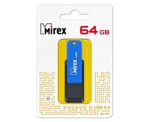 Флешка USB 2.0 Mirex CITY BLUE 64GB (ecopack)