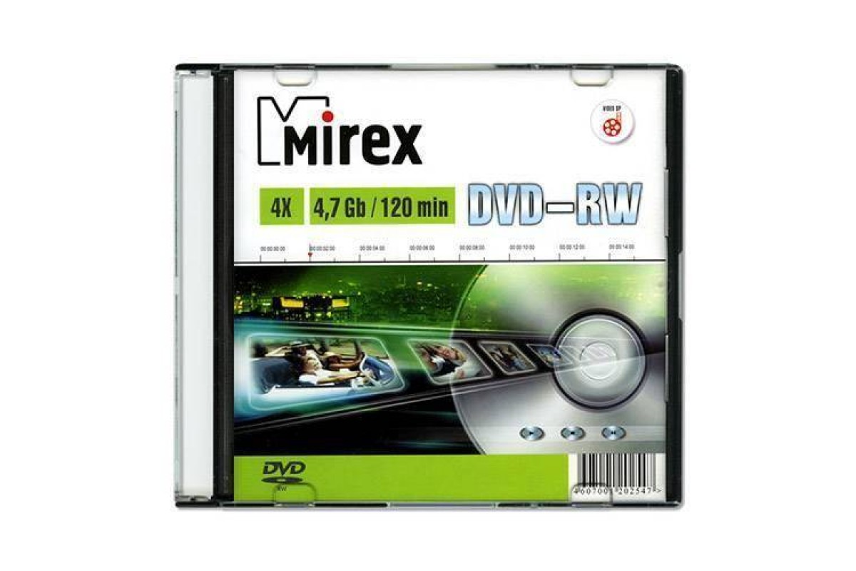 DVD-RW Mirex 4,7 Гб 4x Slim case (цена за 1 шт)