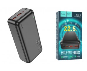 Универсальный дополнительный аккумулятор Power Bank HOCO J101B Astute 22,5W (30000 mAh) (черный)