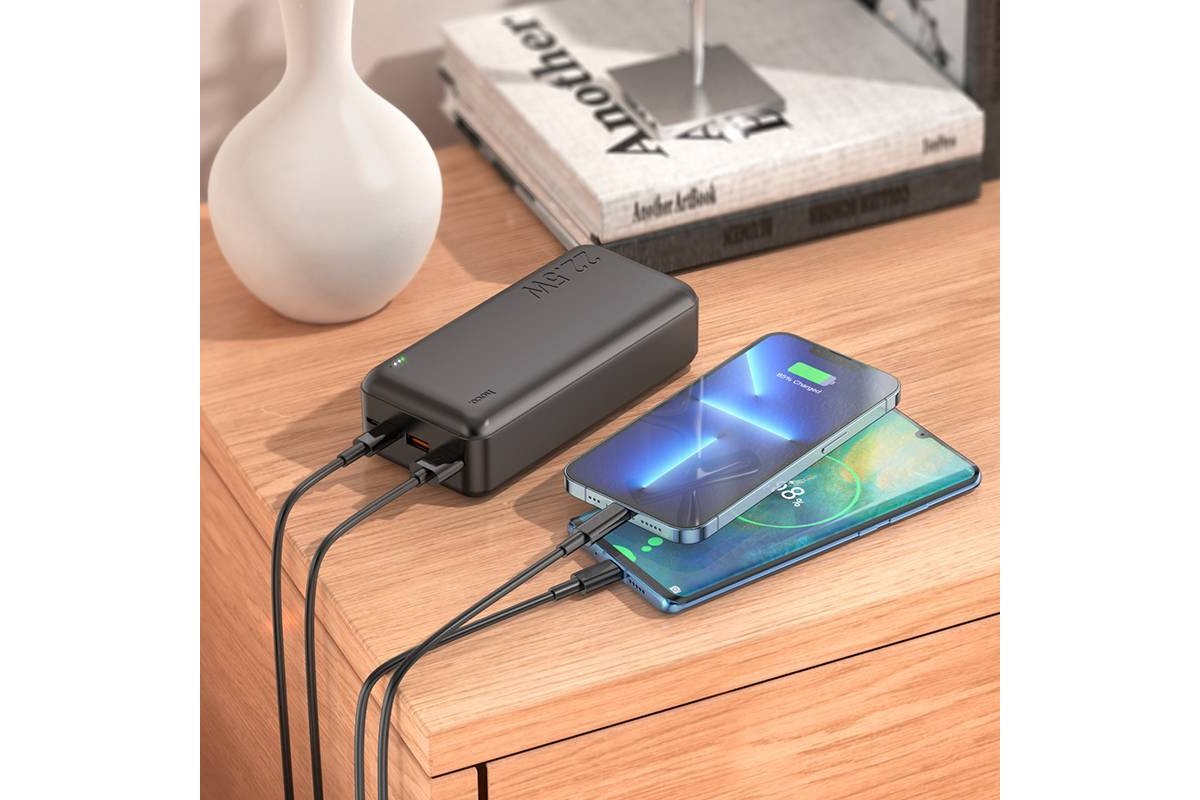 Универсальный дополнительный аккумулятор Power Bank HOCO J101B Astute 22,5W (30000 mAh) черный