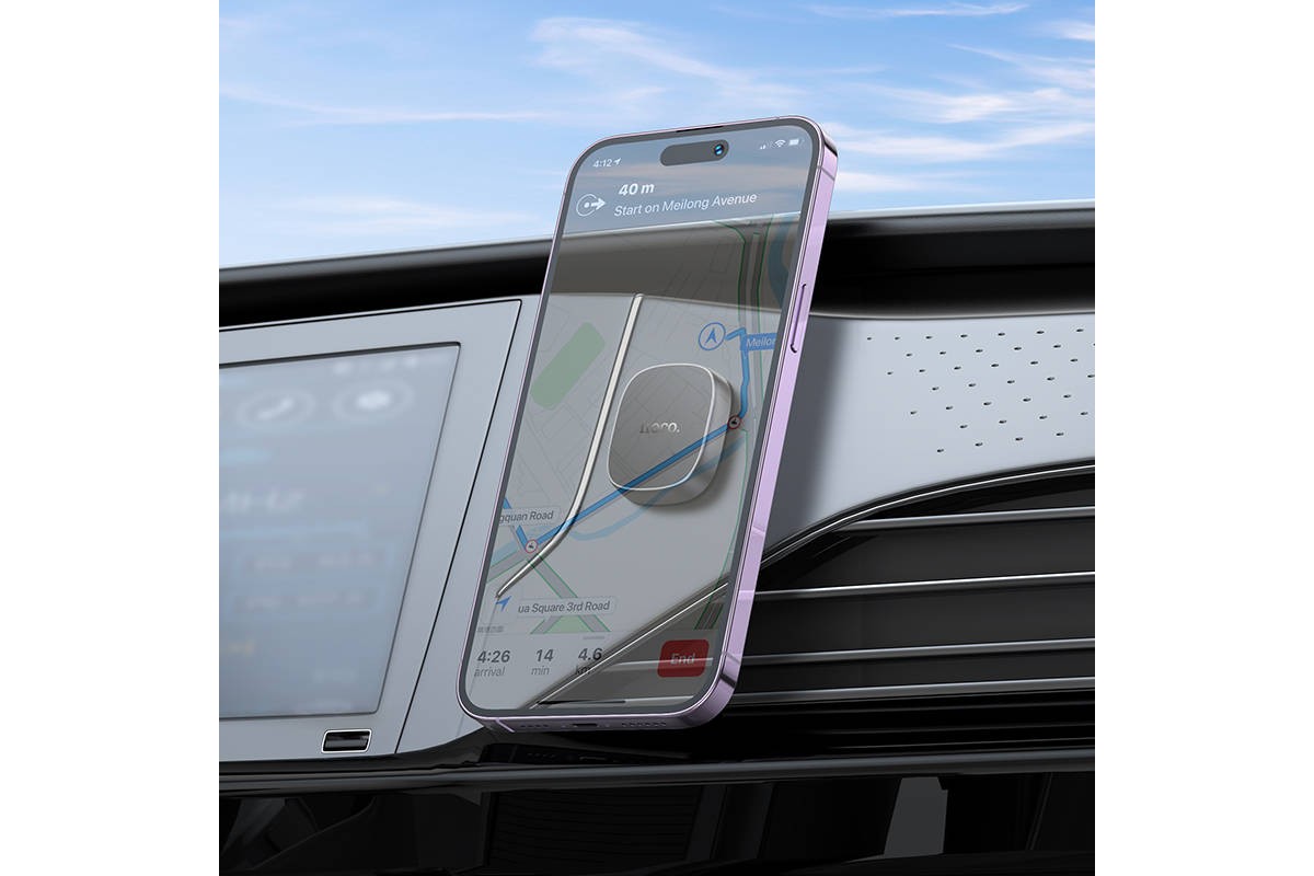 Держатель автомобильный для телефона HOCO H52 Ultimate magnetic car holder серый