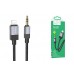 Кабель аудио HOCO UPA32A (штекер Lightning - вход AUX 3.5 мм) 1 метр черный