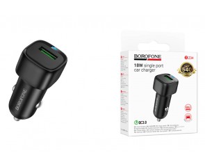 Автомобильное зарядное устройство BOROFONE BZ34 Cloud QC3.0 (черный)