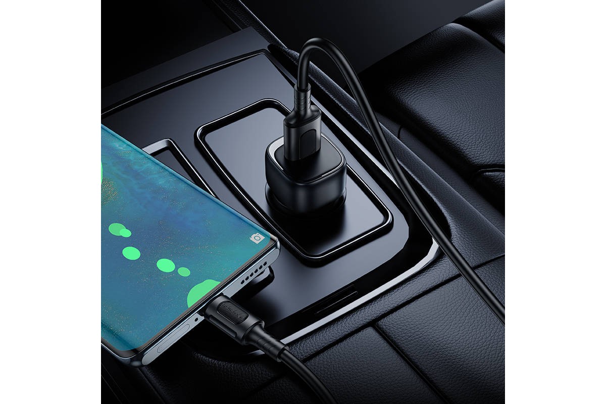 Автомобильное зарядное устройство BOROFONE BZ34 Cloud QC3.0 (черный)