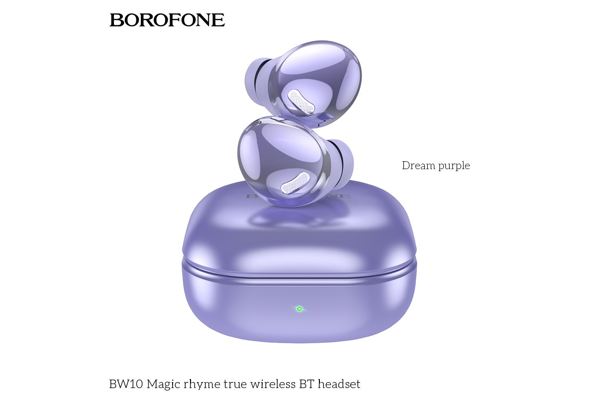 Беспроводные наушники BOROFONE BW10 Magic rhyme true wireless BT Earphone сиреневые