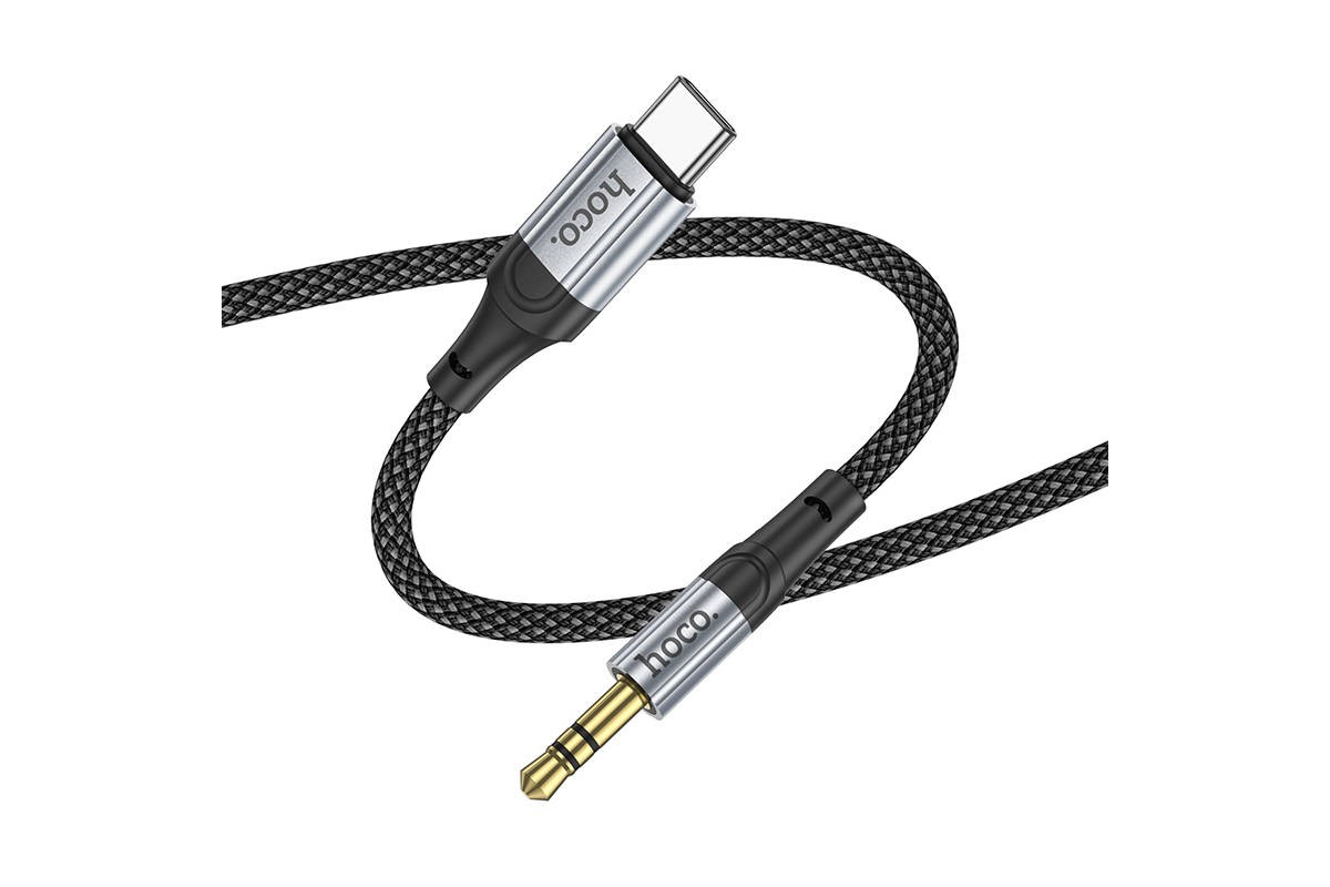 Кабель аудио HOCO UPA26 (штекер Type-C - вход AUX 3.5 mm) 1м черный