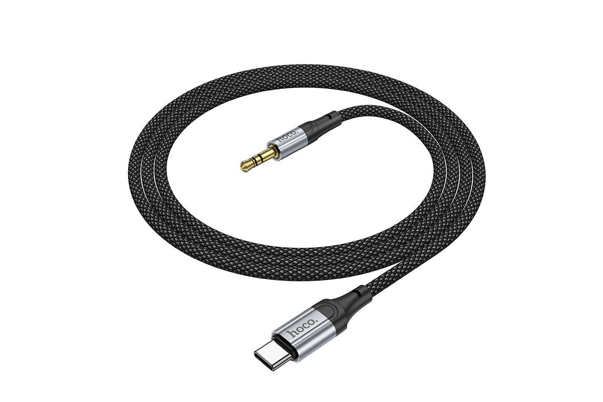 Кабель аудио HOCO UPA26 (штекер Type-C - вход AUX 3.5 mm) 1м черный