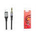 Кабель аудио HOCO UPA26 (штекер Lightning - вход AUX 3.5 mm) (черный) 1м