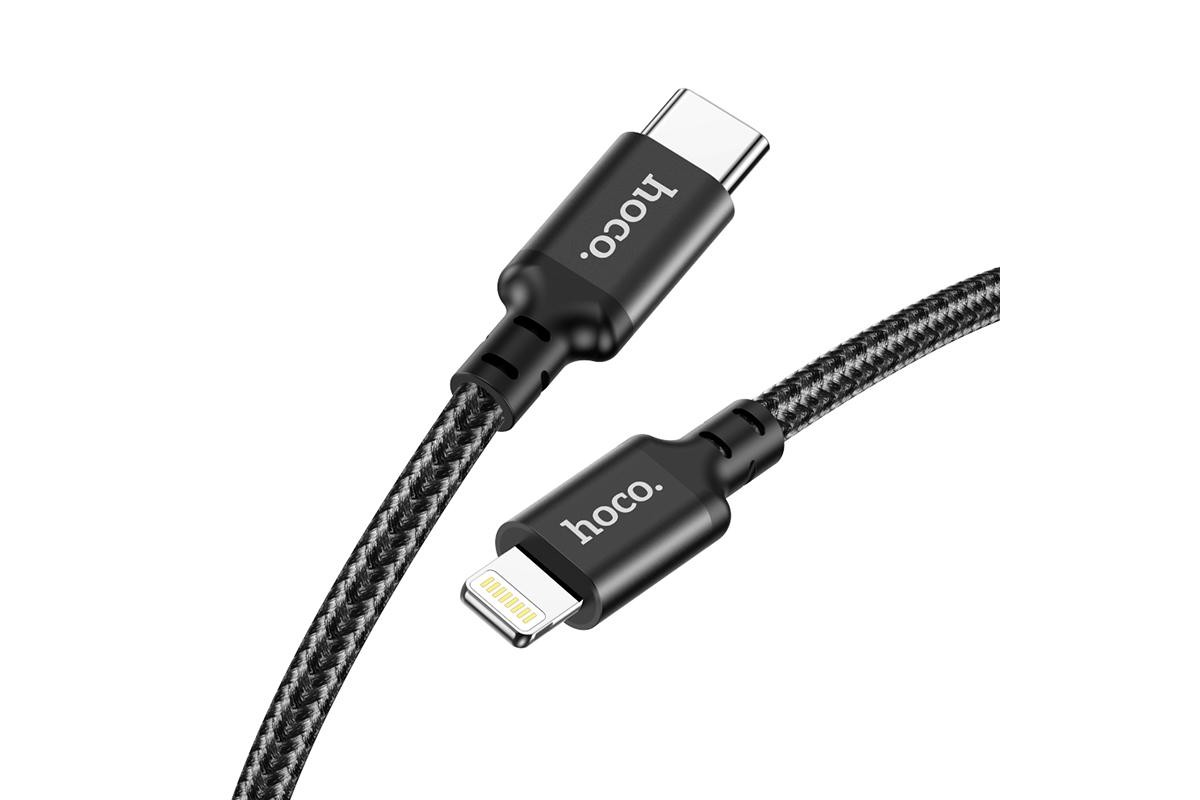 Кабель USB Type-C - Lightning HOCO X14 черный 3 м (в оплетке)