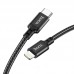 Кабель USB Type-C - Lightning HOCO X14 черный 3 м (в оплетке)