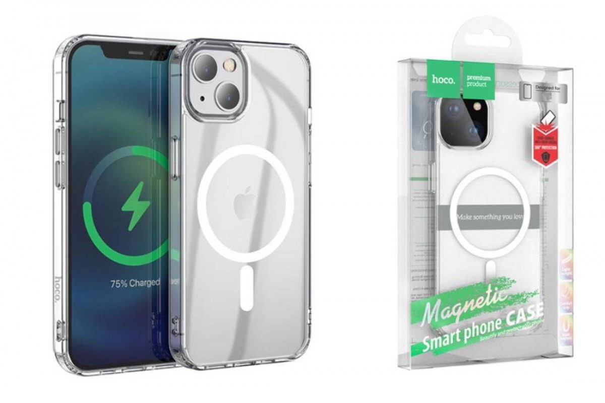 Чехол для iPhone 14 Plus (6,7) HOCO Magnetic series тонкий (прозрачный)