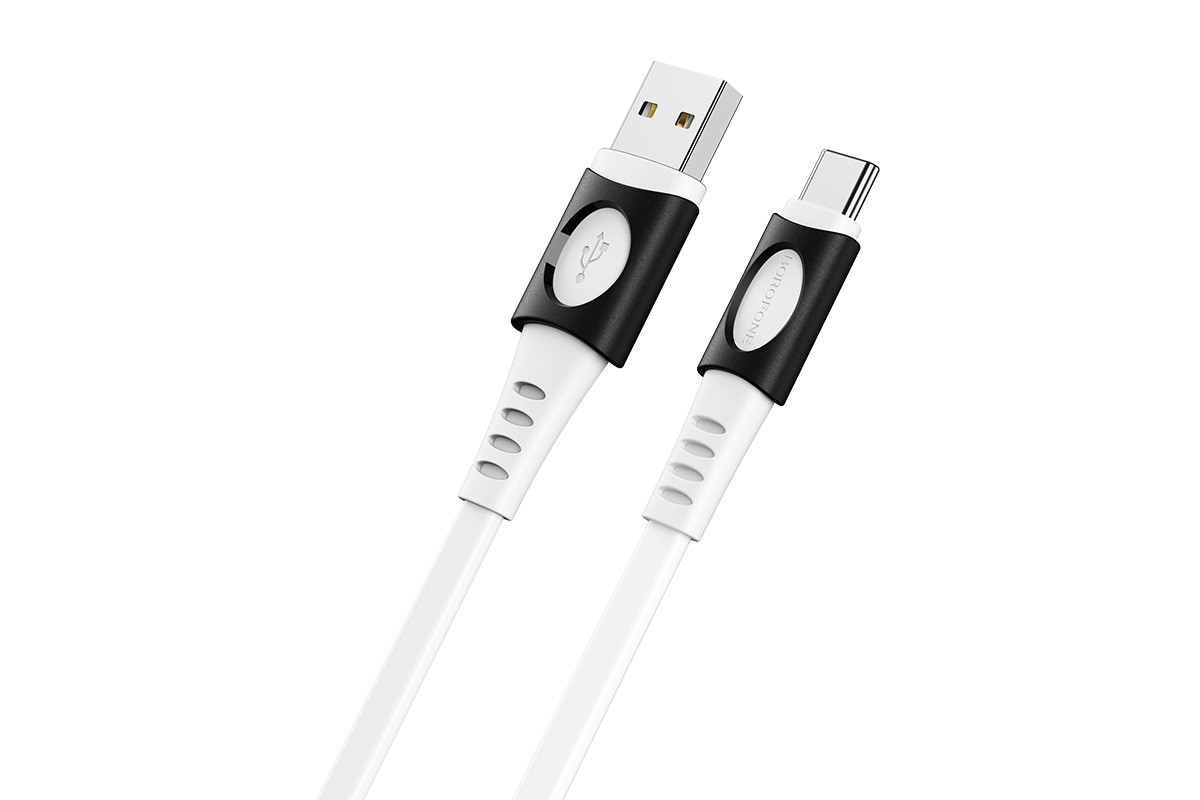 Кабель USB BOROFONE BX35 Carib charging data cable for Type-C (белый) 1 метр