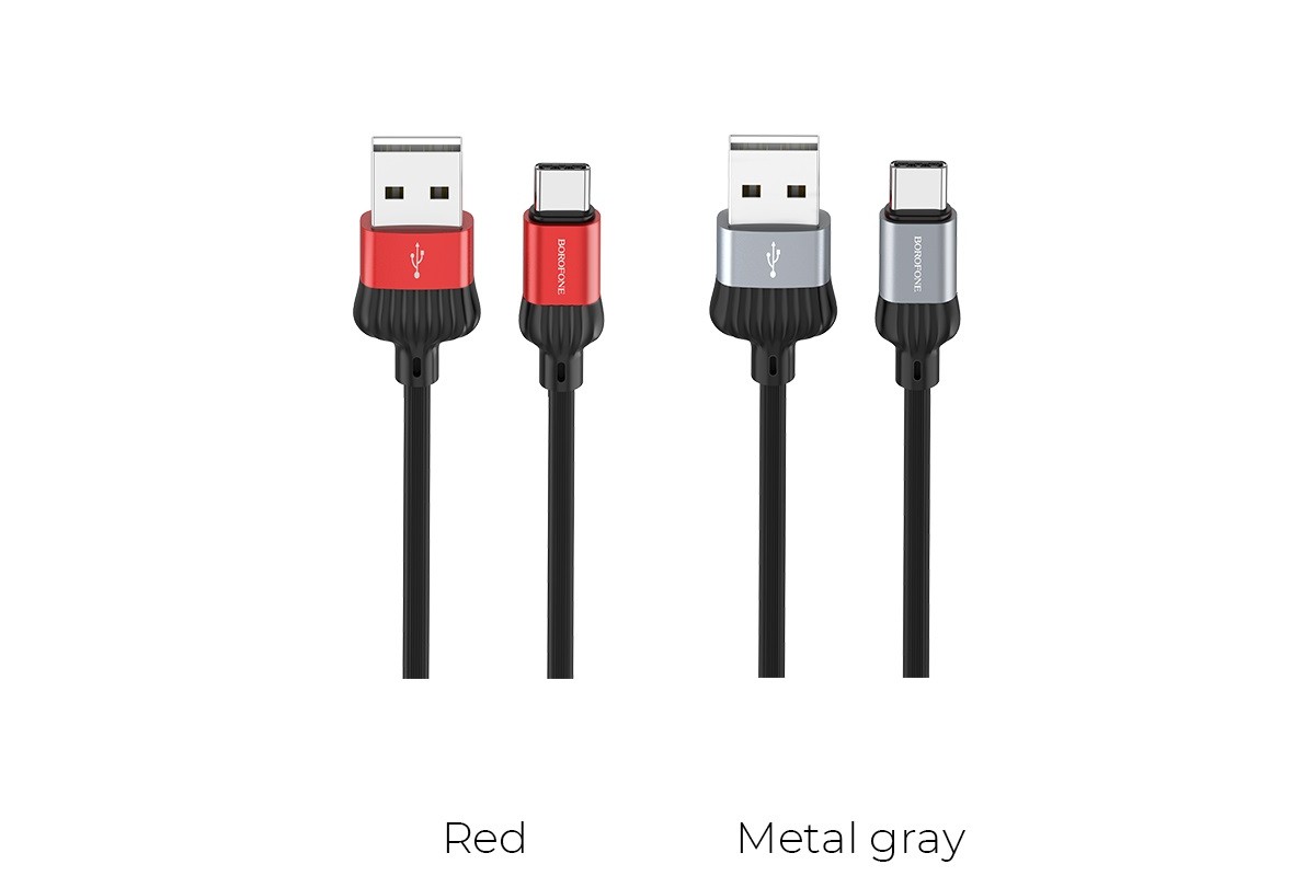 Кабель USB BOROFONE BOROFONE BX28 Dignity charging data cable for Type-C (красный) 1 метр