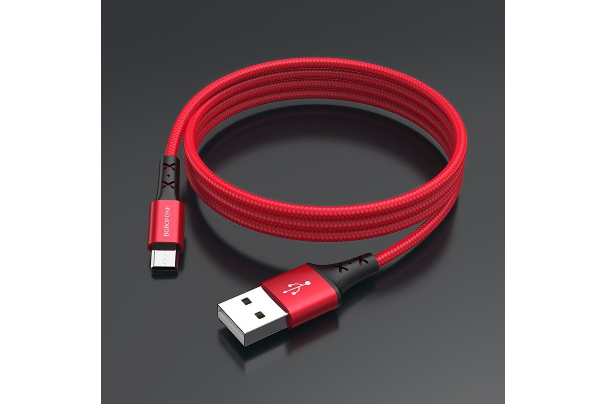 Кабель USB micro USB BOROFONE BX20 Enjoy charging data cable (красный) 1 метр