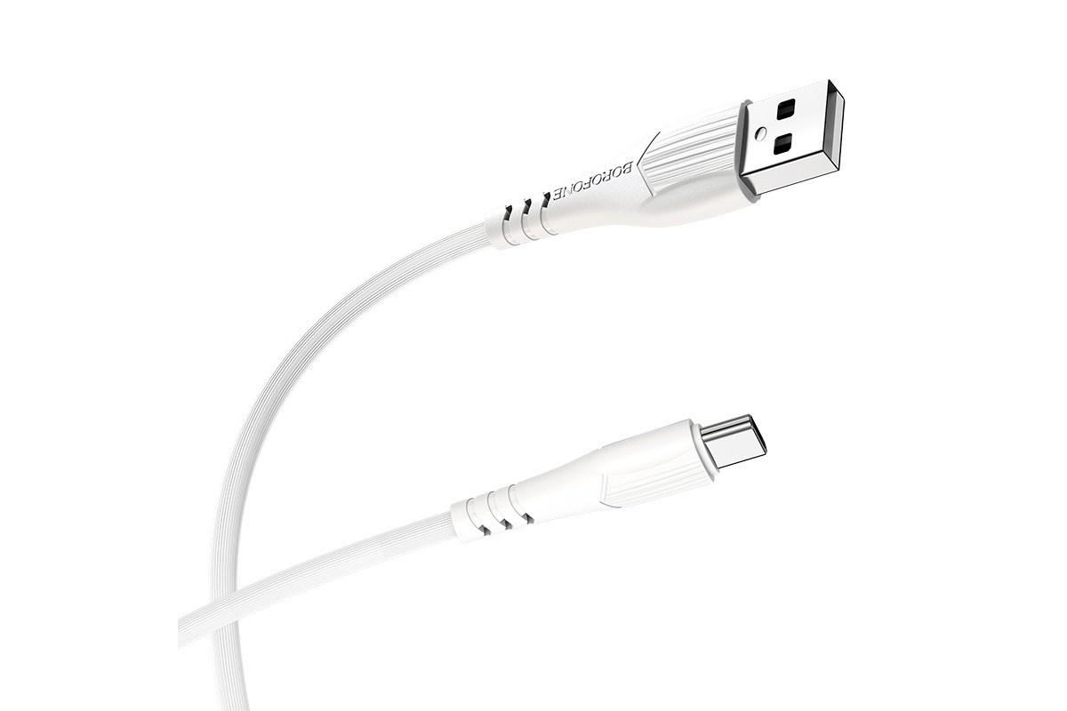 Кабель USB BOROFONE BX37 Wieldy charging data cable for Type-C (белый) 1 метр