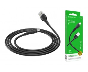Кабель USB - MicroUSB BOROFONE BX51 2,4A (черный) 1м