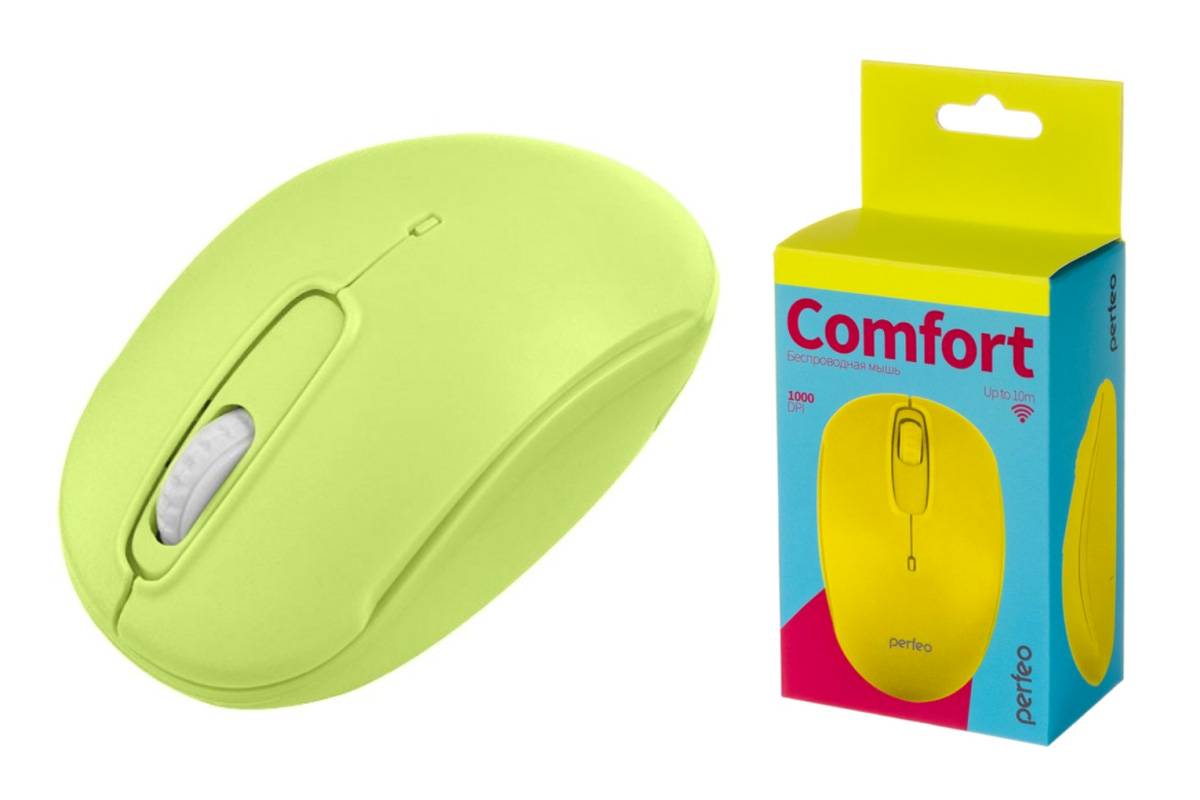 Мышь беспроводная Perfeo "COMFORT", 3 кн, DPI 1000, USB, "ваниль" PF_A4775