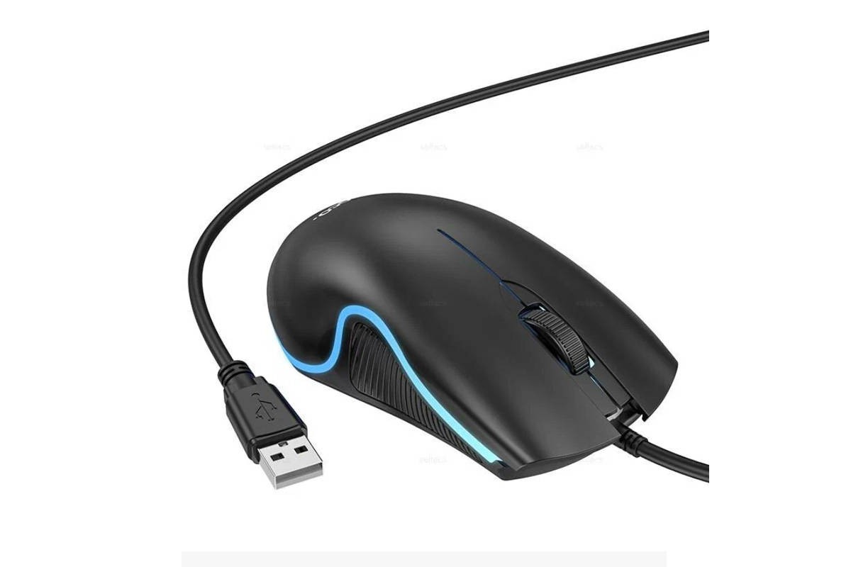 Мышь игровая проводная Hoco GM19 Enjoy gaming luminous wired mouse black