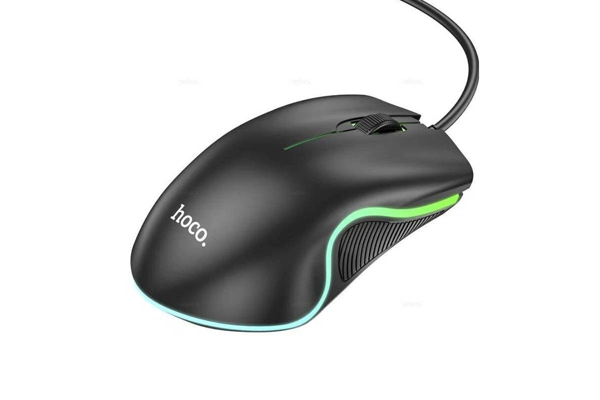 Мышь игровая проводная Hoco GM19 Enjoy gaming luminous wired mouse black