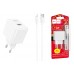 Сетевое зарядное устройство USB + кабель Lightning HOCO CS11A 2100mAh (белый)
