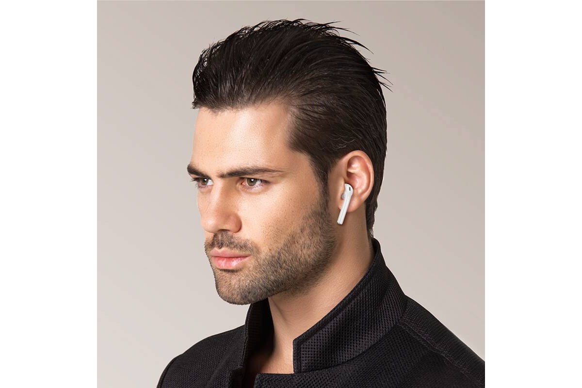 Наушники вакуумные беспроводные BOROFONE BW01 Plus True wireless stereo headset(carbon fiber pattern version) (синий)