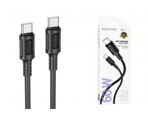 Кабель USB Type-C - USB Type-C BOROFONE BX111, PD60W (черный) 1м