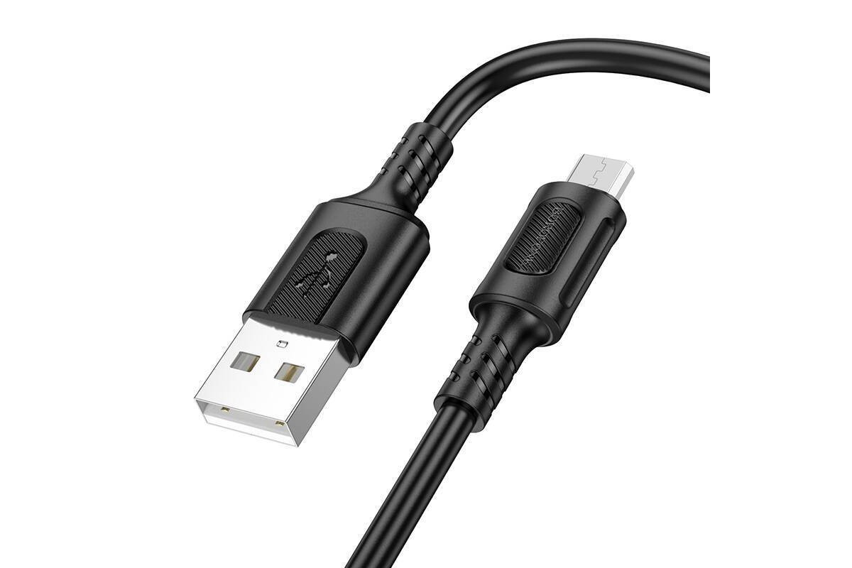 Кабель USB - MicroUSB BOROFONE BX111 2,4A (черный) 1м