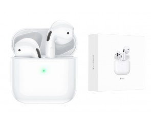 Наушники вакуумные беспроводные BOROFONE BW02 Plus True wireless BT Earphone Bluetooth (белый)