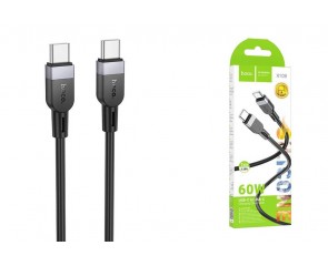 Кабель USB Type-C - USB Type-C HOCO X109 PD60W (черный) 1м силиконовый