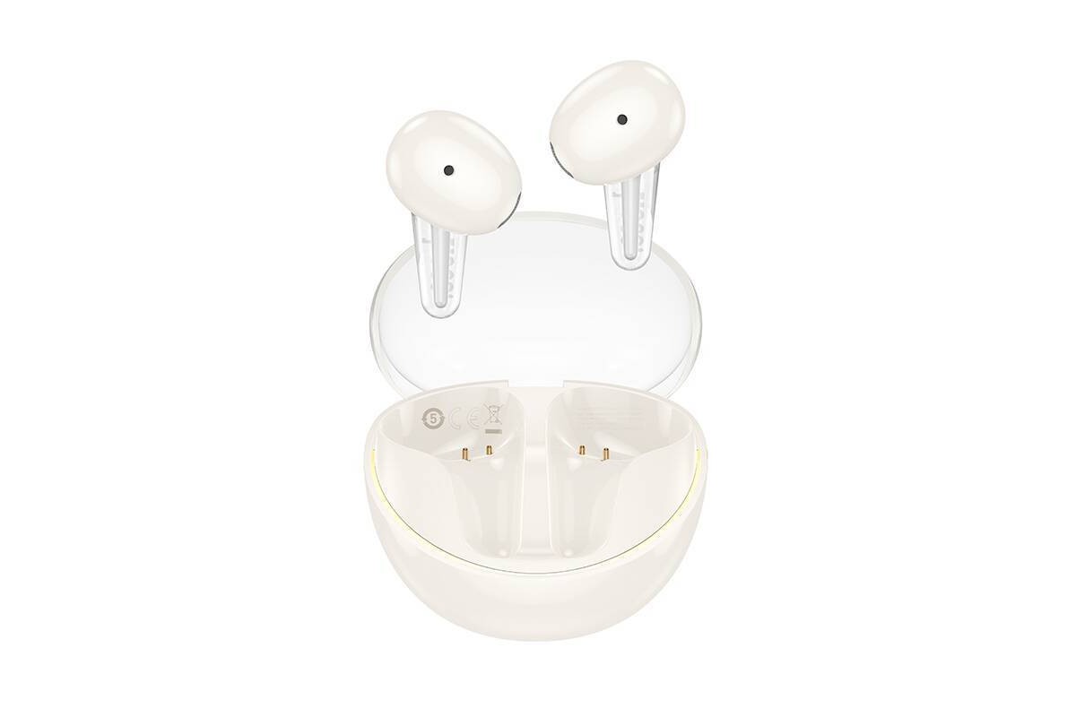 Наушники вакуумные беспроводные HOCO EW202 Magic true wireless BT headset (топленое молоко)
