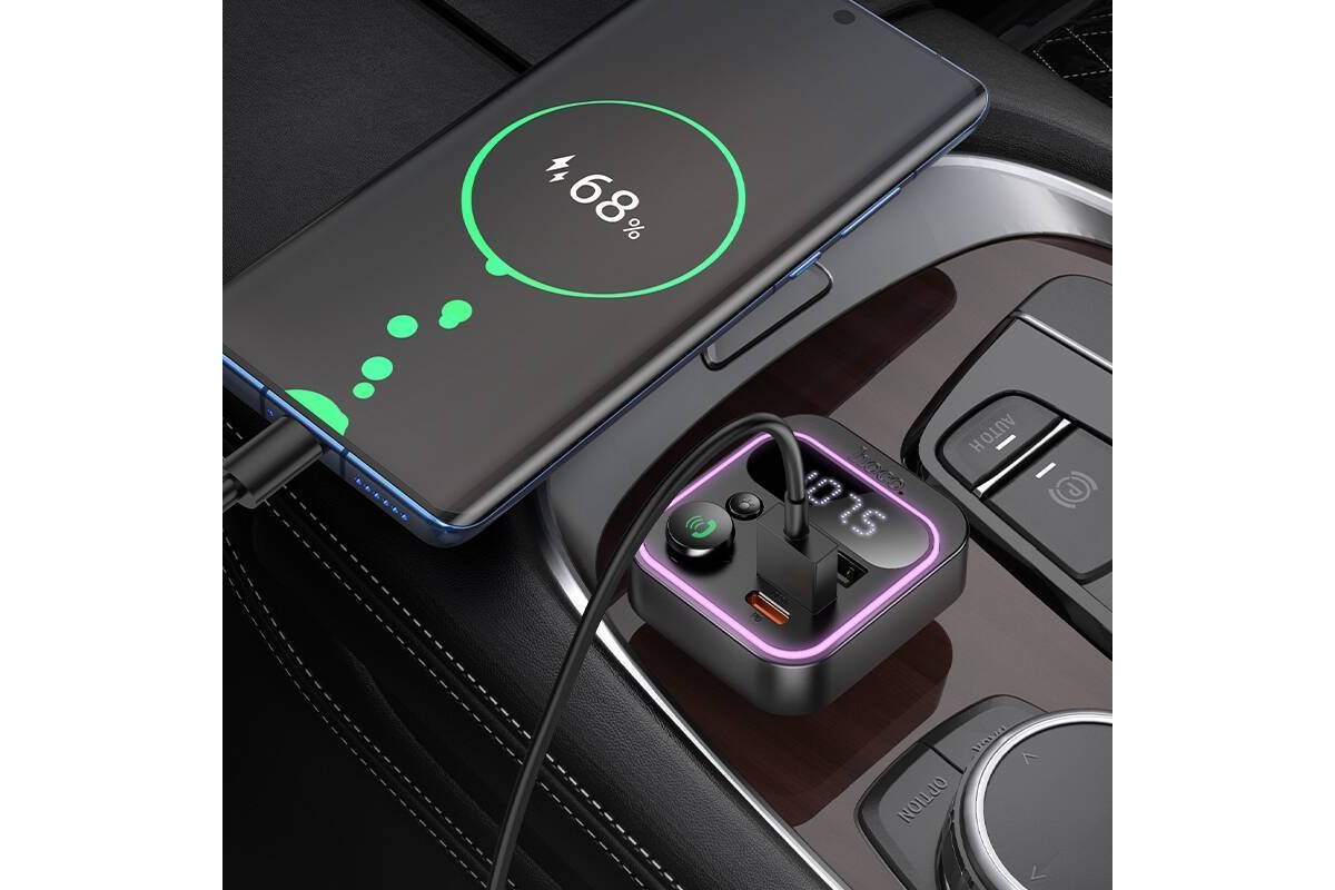 FM-Модулятор HOCO E85 Tiger PD20W+QC3.0 car BT FM transmitter
