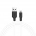 Кабель для iPhone HOCO X21 Plus Silicone charging cable for Lightning 25 см. черно-белый