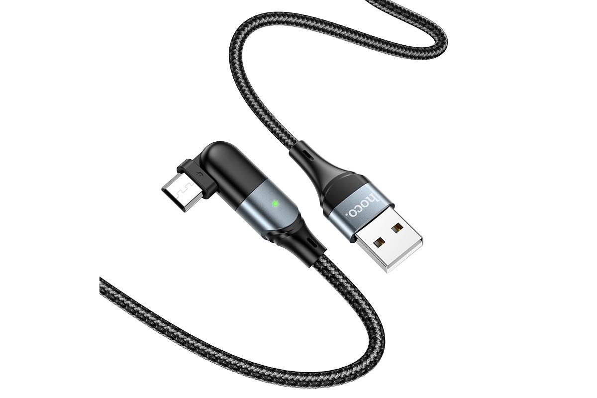 Кабель USB micro USB HOCO U100 Orbit charging data cable for Micro (черный) 1 метр