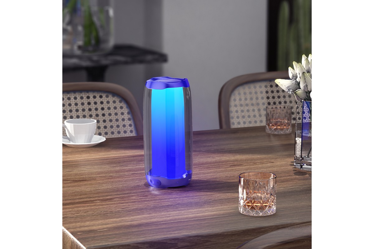 Портативная беспроводная акустика HOCO HC8 Pulsating colorful luminous wireless speaker цвет синий