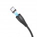 Кабель USB HOCO X63 Racer magnetic charging cable for Type-C (черный) 1 метр