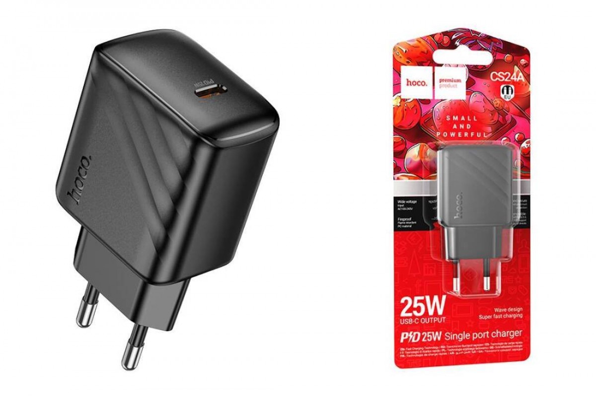 Сетевое зарядное устройство USB-C HOCO CS24A PD 25W (черный)