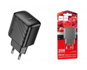 Сетевое зарядное устройство USB-C HOCO CS24A PD 25W (черный)